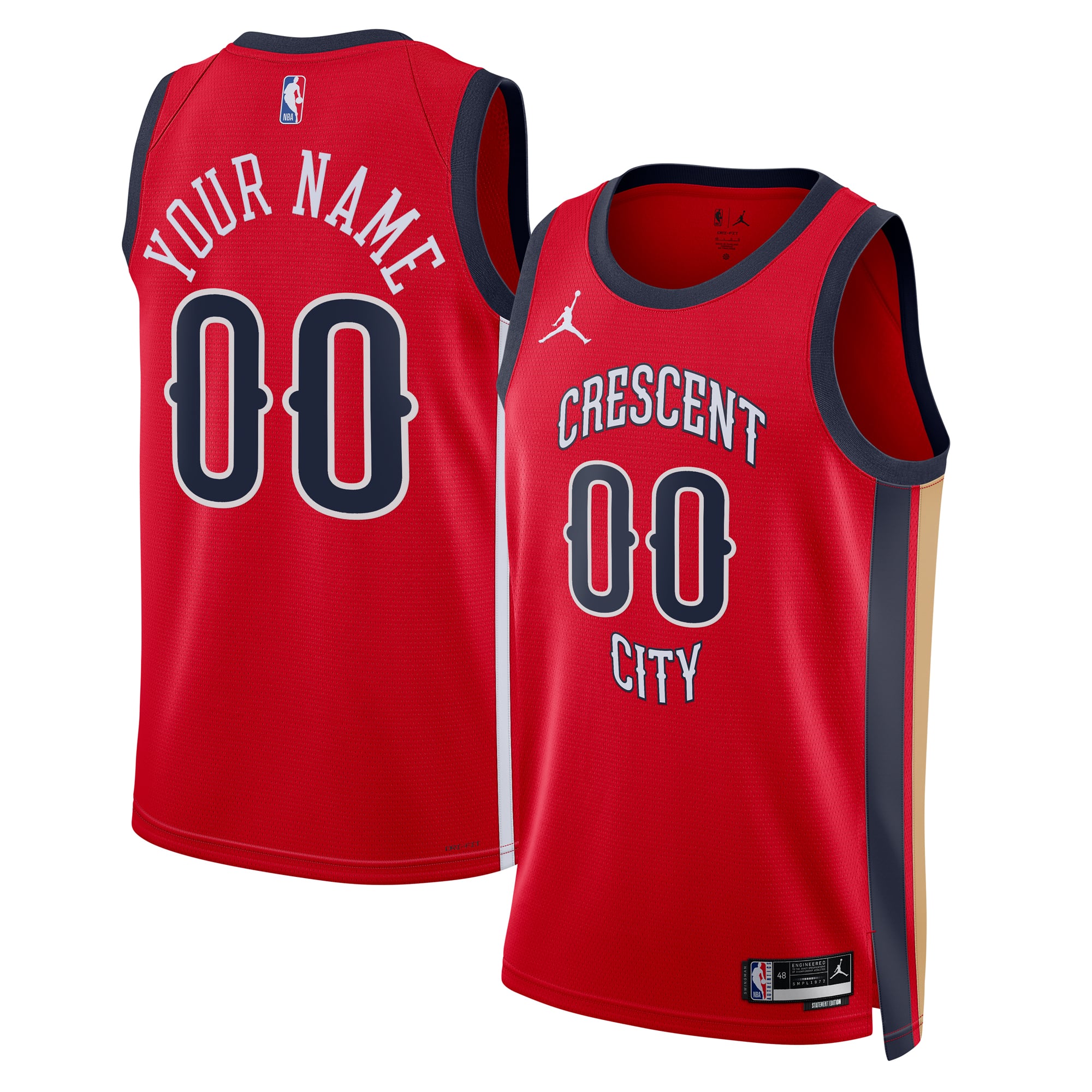 Maillot Swingman Jordan Statement des Pélicans de la Nouvelle-Orléans - Personnalisé - Unisexe - Homme Taille: S