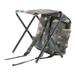 2 in 1 Dual-used Outdoor Folding Stool Package Camouflage Lightweight Portable Seat for Camping Fishing Travelling BBQ Beach