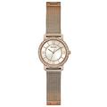 GUESS Ladies 28mm Watch - Rose Gold Tone Strap White Dial Rose Gold Tone Case, Rose Gold, Bracelet