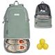 G4Free Gym Backpack Waterproof Duffel Luggage Bag with Shoe Compartment & Wet Pocket Lightweight Casual Daypack Sport Gym Bag(Olive Green)