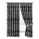 Jacquard Curtains for Bedroom Window - Fully Lined Pencil Pleat Floral Living Room Curtains, Kitchen Curtains 2 Panel Set Small Window Door Curtains - Silver - 46" x 90” (117cm x 228cm)