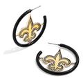 BaubleBar New Orleans Saints Enamel Hoop Earrings