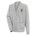 Men's Antigua Heather Gray Milwaukee Bucks Victory Button-Up Cardigan