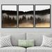 IDEA4WALL Framed Canvas Print Wall Art land Nursery Decor Set Misty Dark Mountain Forest Silhouette Nature Wilderness Modern Art Rustic Landscape For Living Canvas | Wayfair