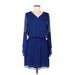 White House Black Market Casual Dress: Blue Dresses - Women's Size 6