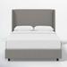 Joss & Main Tilly Upholstered Bed Upholstered, Linen in Black/Yellow | 55 H x 72 W x 84 D in | Wayfair 98A2CD0C65EA4645AB6C4BD0AC6C7BFC