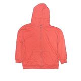 Gap Zip Up Hoodie: Pink Solid Tops - Kids Girl's Size 10