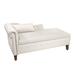 Lounge Chair - House of Hampton® Ifrain 58.26" Wide Velvet Lounge Chair Velvet in White/Brown | 28.3 H x 58.26 W x 27.9 D in | Wayfair