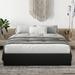 Latitude Run® Natuna Bed Upholstered/Faux leather in Black | 12 H x 55.9 W x 75.9 D in | Wayfair 599CA143866A4B9AA8301CF9CA43DC53