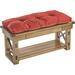 Winston Porter Non-Slip Bench Cushion, 27 X 14 X 3 Inches Polyester in Orange/Red | 3 H x 27 W x 14 D in | Outdoor Furniture | Wayfair