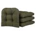 Winston Porter Non-Slip Dining Room & Kitchen Seat Cushions, 15 X 15 X 3 Inches Polyester in Green | 3 H x 15 W x 15 D in | Outdoor Furniture | Wayfair