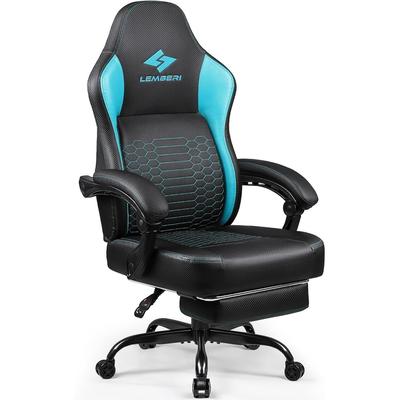 Bossin Gaming Chairs with Footrest, Big and Tall Chair 400 Capacity, Racing Style Computer Chair with Ergonomic Lumbar Support