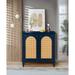 Rattan Storage Cabinet with Doors and Shelves, Sideboard Buffet Cabinet with Storage, Free Standing Accent Cabinet for Entryway