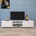 TV Cabinet 2 Storage Cabinet with Open Shelves TV Stands, White - 16 inches in width