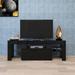 Entertainment Center TV Stand Base Stand with LED RGB Lights Flat Screen TV Cabinet Center Media Console Table