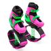 Hearthsong Jump2It Indoor/Outdoor Bouncy Spring Shoes for Kids with Non-Slip Tread, Large, Hot Pink