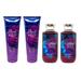 Bath and Body Works Dark Kiss 4 Pack Bundle - 2 Body Creams and 2 Shower Gels - Full Size