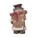 Transpac Resin 15.25 in. Multicolor Christmas Light Up Wood Plank Snowman Decor - Tan/White/Red