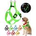 Deago LED Dog Harness No Pull Easy Control Light Up Dog Vest Harness USB Rechargeable Dog Harness for Small Medium Large Dogs (M Yellow)