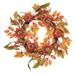 Transpac Natural Fiber 24 in. Orange Harvest Bright Seasonal Pumpkin Wreath