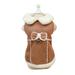 Duixinghas Bow Decoration Dog Coat Pet Cotton Coat for Wear Indoor Outdoor Dog Clothing Cute Eye-catching Design Bow Decoration White Plush Collar Cuffs Soft