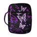 Binienty Bling Butterfly Print Bible Covers for Women with Pockets Bible Study Bag Bible Protective Large Size Bible Carrying Case Carrier Tote Bag Bible Hand Bag Bible Accessories with Handle Pocket