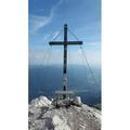 Summit Alpspitze Alpine Summit Cross Weather Stone - Laminated Poster Print - 20 Inch by 30 Inch with Bright Colors and Vivid Imagery