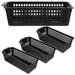 FRCOLOR 4pcs Plastic Storage Basket Desktop Organizer Basket Organizer Kitchen Plastic Basket Storage Bins