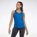 Women's Workout Ready Mesh Back Tank Top in Blue