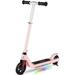 CAROMA Electric Scooter for Kids Ages 6-12 up to 120 lbs Up to 6 mph 120W 22V Power Motor Unique 7 Color Pedal Light 5 E-Scooter for Kids Boys Girls Pink