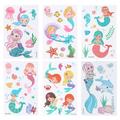 FRCOLOR 12 Sheets Mermaid Children Waterproof Cartoon Stickers Environmentally Friendly Stickers for Boys Girls