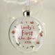 Baby's First Christmas 2023 Personalised Bauble, 1st Christmas Tree Decoration, New Baby Decoration, Baby Gift for Christmas, Christmas Baby