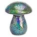 Plow & Hearth Glass Mosaic Mushroom Lawn Ornament Blue