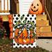 Holiday Clearance! Fall Garden Flag Pumpkins Welcome 12x18 Inch Double Sided Printed Flag Small Linen Welcome Home Decorative Flag Yard Decoration