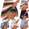 Hot6sl Shorts Shorts for Women Trendy Women s Pleated Tennis Skirts Athletic Stretchy Short Yoga Fake Two Piece Trouser Skirt Shorts Drawstring