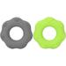 2pcs Hand Grip Strengthener Set Silicone 40lb Hand Grip Strength Trainer Finger Exerciser Finger Stretchers Grip Rings Hand Exerciser for Musicians Athletes Rock Climbing and More (Green+Gray)