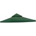 8 Ft. x 8 Ft. Gazebo Canopy Top Replacement Dual-Tier UV30+ 2-Layer Protective Canopy Zippered Ventilated Top Party Commercial Instant Tent Waterproof Sunproof Shelter US Delivery (Green)