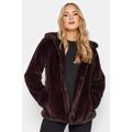 Lts Tall Dark Purple Faux Fur Coat 28 Lts | Tall Women's Coats