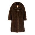 Women's Brown 'Hollywood' Faux Fur Coat In Marrone S/M Santinni