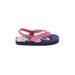 Carter's Flip Flops: Flip-Flop Platform Casual Pink Color Block Shoes - Kids Girl's Size 5