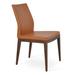 sohoConcept Pasha Solid Back Side Chair Wood/Upholstered in Brown | Wayfair DC1037-56
