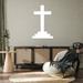 Trinx Flower Cross Metal Wall Décor Metal in White | 24 H x 15 W x 1 D in | Wayfair 19F1ED2436BF43988FD4E406CFA8D42E