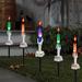 The Holiday Aisle® Halloween Decorations, 5 Pack Skull Candle Lights w/ Stakes | 19.2 H x 2.5 W x 2.5 D in | Wayfair