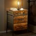 Mercer41 Night Stand w/ 4 Drawers Small Dresser for Bedroom End Table Side Table Nightstand Partima Wood/Metal in Black | Wayfair