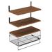 17 Stories Frohwald 3 Piece Floating Shelf Wood/Metal in Brown | 5.5 H x 16.5 W x 8.5 D in | Wayfair C4D920EB429143D58983BF48414DDAE9