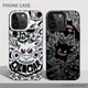 Coque de téléphone plaquée argent pour iPhone Anime Pokemons Gengar iPhone 11 Pro 14 15 Pro Max XS