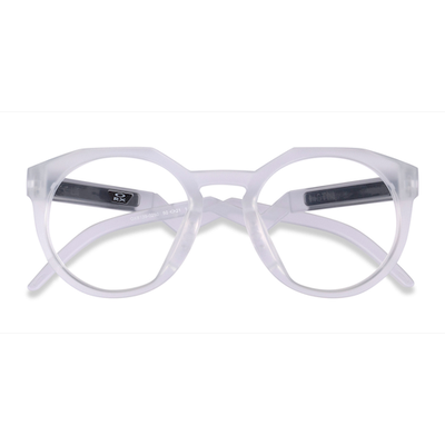 Unisex s geometric Matte Clear Plastic Prescription eyeglasses - Eyebuydirect s Oakley OX8139 Hstn