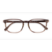 Unisex s rectangle Striped Brown Green Acetate Prescription eyeglasses - Eyebuydirect s Ray-Ban RB5418