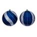 Vickerman 733073 - 6" Midnight Blue Pearl Sequin Ball Christmas Tree Ornament (4 Pack) (N231231D)