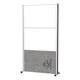 Stellwand »MAULconnecto« 2 Whiteboardpanels + 1 Akustikpanel dunkelgrau mit Roll silber, MAUL, 100x182x35 cm